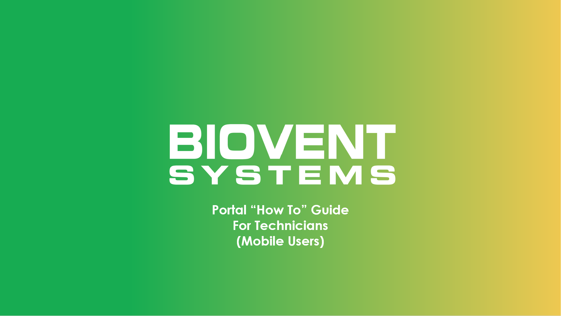 Technicians Portal How to Title